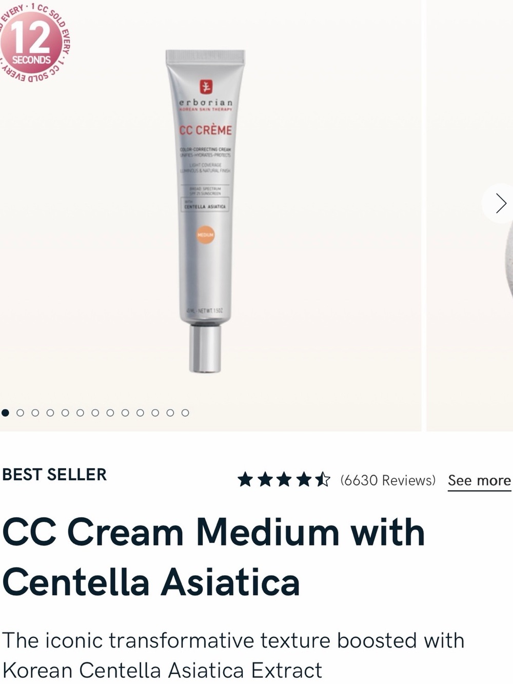 Erborian CC Crème Medium - Color Correcting Cream in Warm Beige